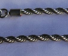 Vintage Silver Plated Rope Chain Bracelet 8inch