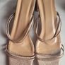 champagne colour sandals Image 2