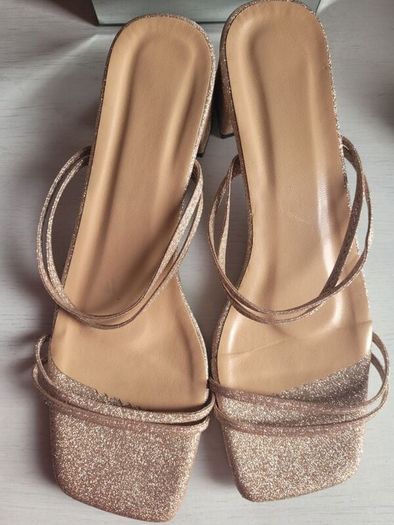 champagne colour sandals