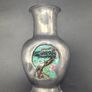 Chinese Porcelain & White Metal Vase 19th Century CHINA Mark Image 6