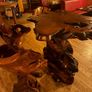 Large hand crafted table and 4 chairs Image 5