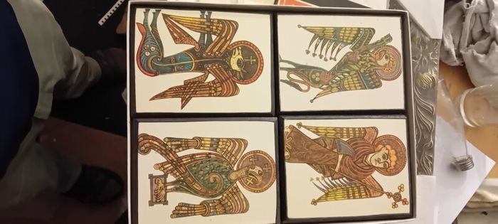 Set Of Four Vintage Book Of Kells Plaques