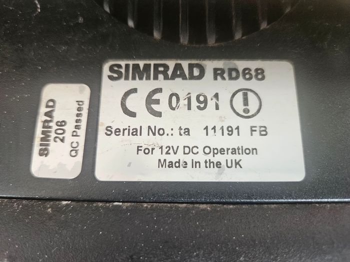 Simrad RD68 VHF DSC marine radio for parts repair