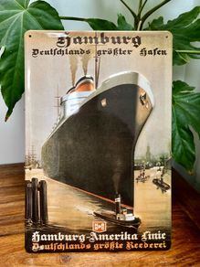 Retro maritime tin sign wall decor