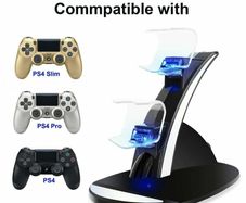 Xbox One S X Controller Dual Charger Docking Station Charging Stand Dock Black.
