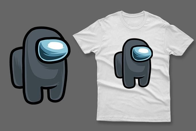 Grey impostor among us t-shirt impostor t-shirt