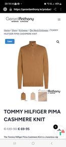 Tommy hilfiger cashmere knit quarter zip