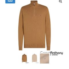 Tommy hilfiger cashmere knit quarter zip