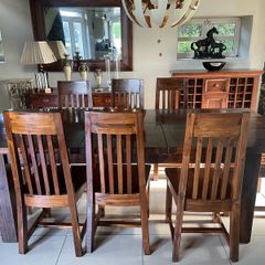 wooden dinner table