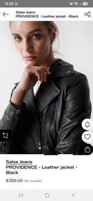 salsa leather biker jacket