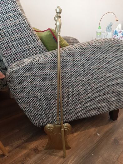 Brass Fireplace Set Art Nouveau Style