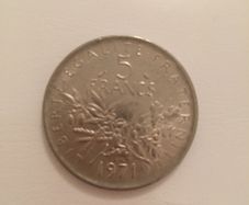 1971 French 5 francs