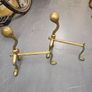antique brass fire dogs Image 2