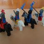 LEGO Castle 10 Vintage Knight Minifigures from 1980s. Largely in good condition. Image 2