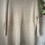 jumper long jumper freesize beige turtle neck curved front Image 2