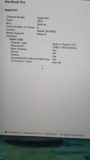 MacBook Pro 13-inch 2020 - Apple M1 | 16GB RAM | 500GB SSD | Retina Display