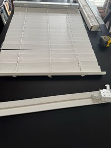 White Wooden effect blind