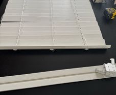 White Wooden effect blind