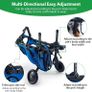 Dog Wheelchair for Back Legs, Adjustable Dog Wheelchair, Rehabilitation 2 Wheels Dog Cart Wheels, Assist Pets with Paralyzed Hind Limbs to Recover Walking, Equipped with Storage Bag and Traction Rope Image 2