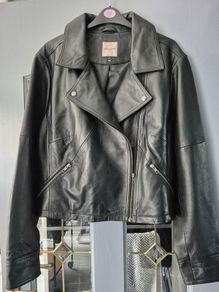 ladies leather biker style jacket