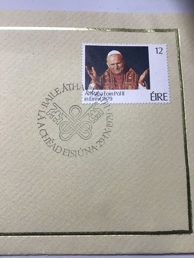 First Day Cover Sept 1979 Pope Paul 2nd visit to Ireland