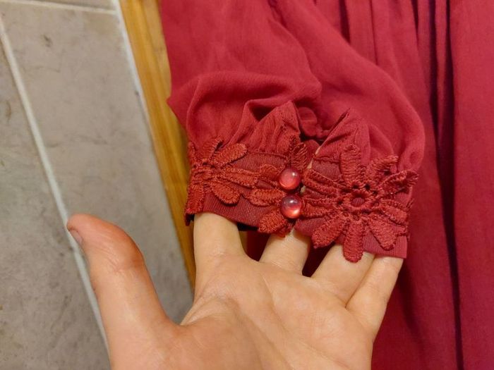 Red lace backless mini dress (free postage)
