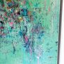 Large Abstract Painting FRAMED Pretty Green Abstract Floral Painting Original artwork Image 8