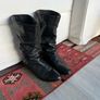 DUNE - Black leather mid-calf boots size 39 Image 2