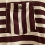 Principles burgundy striped top Image 3