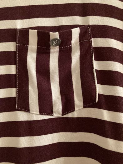 Principles burgundy striped top