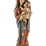 Vintage Hand Carved Madonna and Child Wooden Statue Image 2