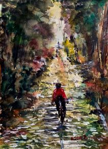Paris roubaix watercolour