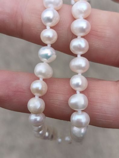 Baroque Pearl Necklace on Sterling Silver Closures