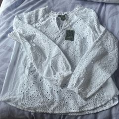 Brand new Ariat white cotton blouse shirt