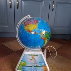 Kids touch globe
