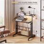 Standing Desk with Power Outlets & Strip Lights, Height Adjustable Image 8