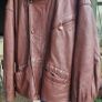 oversized brown leather jacket vintage Image 5