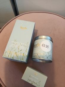 Irish Herb candle Bath salts and handcream set