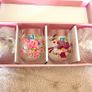Set of 4 Floral painted glasses - in box Image 2