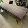Light Grey Fabric Sofa Bed Image 3