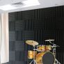 MULTIPLE COLOURS AVAILABLE 48 x Acoustic Foam Wedges Wall Panels - 1" x 12" x 12" - Purple / Black - Sound Absorption for Studios 1" x 12" x 12" Image 6
