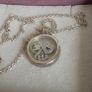Pandora floating locket necklace with three petite charms very good condition fully hallmarked Image 3