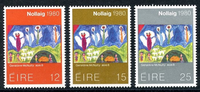 Ireland 1980 : Scott #489-491 Christmas - Mint Never Hinged