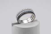 Treble Layered Sterling Silver Ring