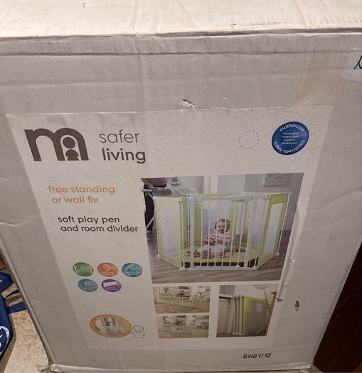 Mothercare Safer Living Soft Play Pen + Room Divider - 6 Panel Lime Green - SH01