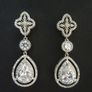 Vintage Style Cross Crucifix Crystal Drop Earrings Image 6