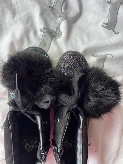 Girls glitter boots -as new
