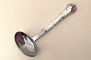Vintage Danish silver and steel sauce ladle