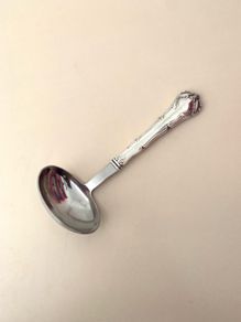 Vintage Danish silver and steel sauce ladle