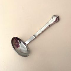 Vintage Danish silver and steel sauce ladle
